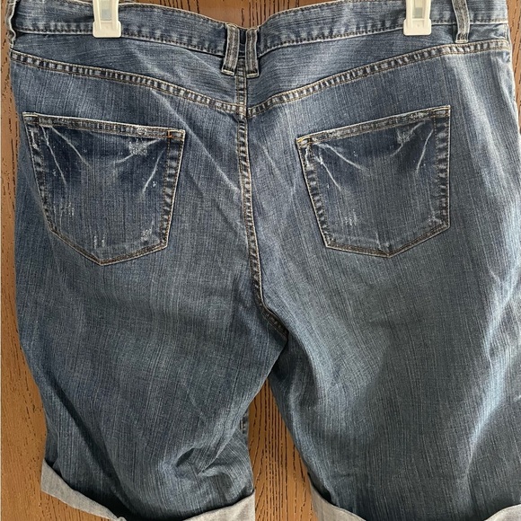 a.n.a Blue Denim Boyfriend Shorts - Picture 7 of 8